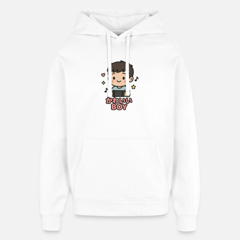 Süßer Junge mit Gamecontroller - Oversized Unisex Hoodie von Stanley/Stella - Weiß