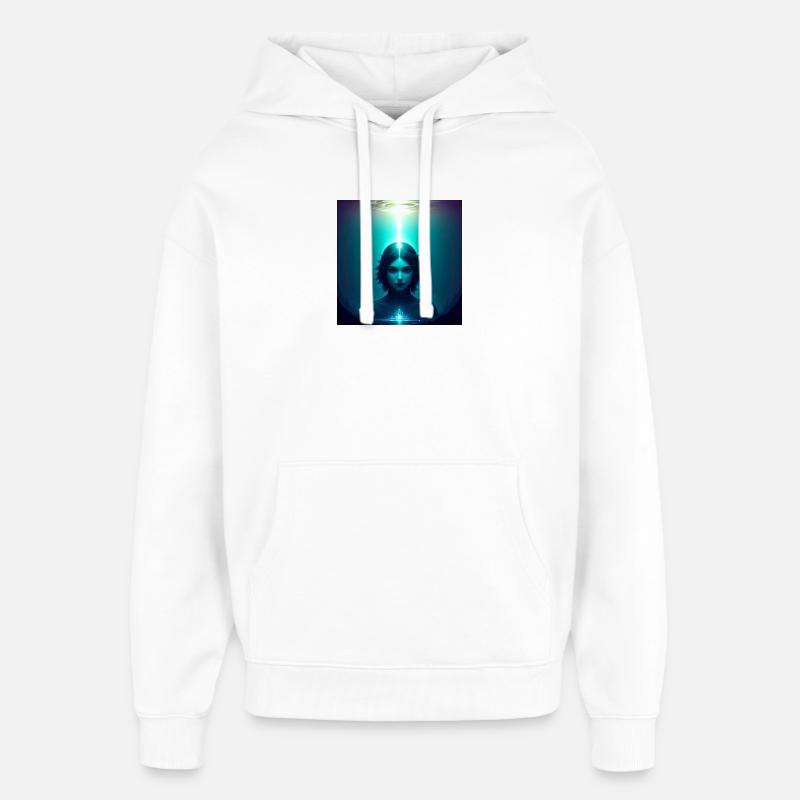 Ätherisches Frontlicht - Oversized Unisex Hoodie von Stanley/Stella - Weiß