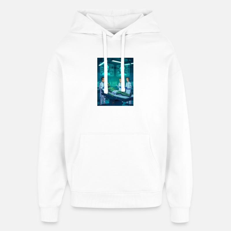 Alien Autopsy – Das geheime Labor - Oversized Unisex Hoodie von Stanley/Stella - Weiß