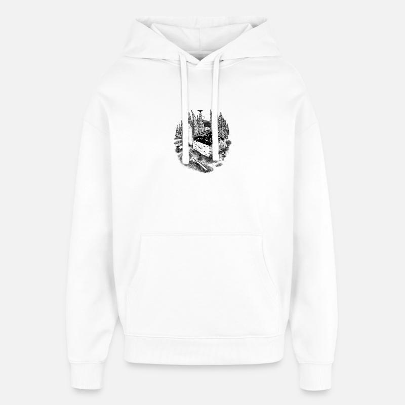Mammia_notxt - Sweat à capuche unisexe Stanley/Stella Oversized - blanc