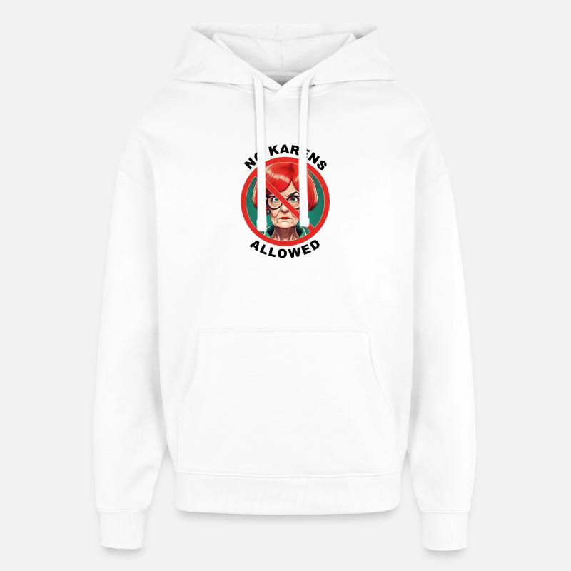 Karen_Ai-image_Tshirt_Luuks - Sweat à capuche unisexe Stanley/Stella Oversized - blanc