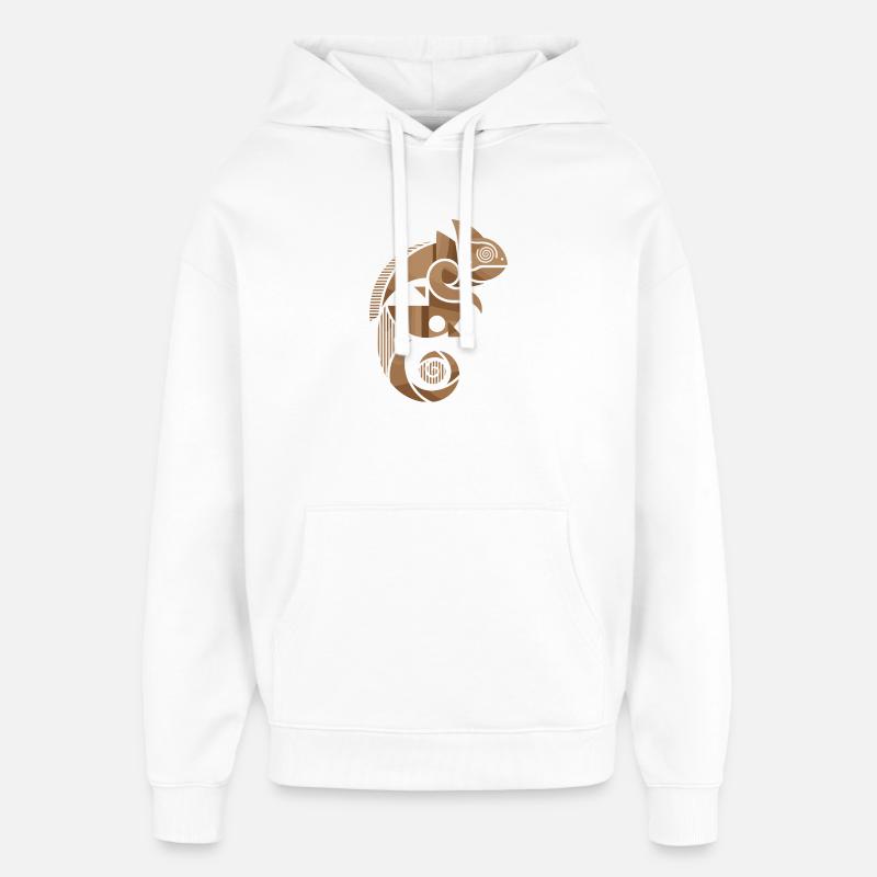 Conception caméléon - Changement géométrique - Sweat à capuche unisexe Stanley/Stella Oversized - blanc