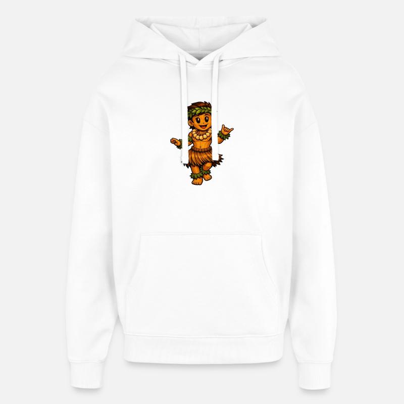 Danseuse de hula style hawaïen - Sweat à capuche unisexe Stanley/Stella Oversized - blanc