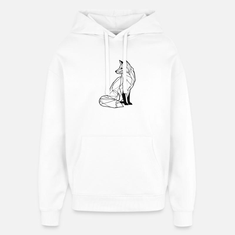 Renard élégant - Sweat à capuche unisexe Stanley/Stella Oversized - blanc