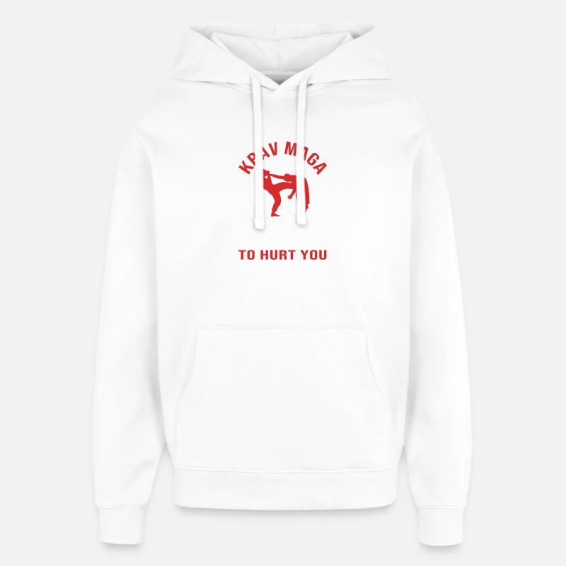 Krav Maga - Sweat à capuche unisexe Stanley/Stella Oversized - blanc