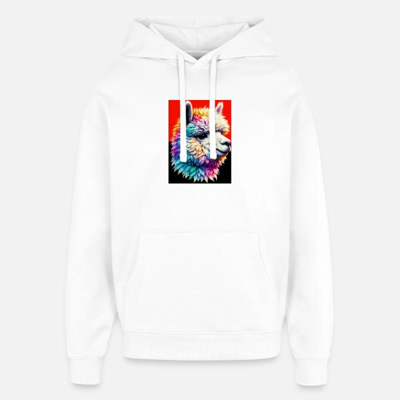 Alpaga - Sweat à capuche unisexe Stanley/Stella Oversized - blanc