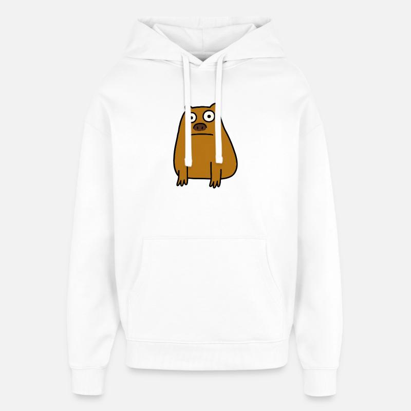 Capybara laide - Sweat à capuche unisexe Stanley/Stella Oversized - blanc