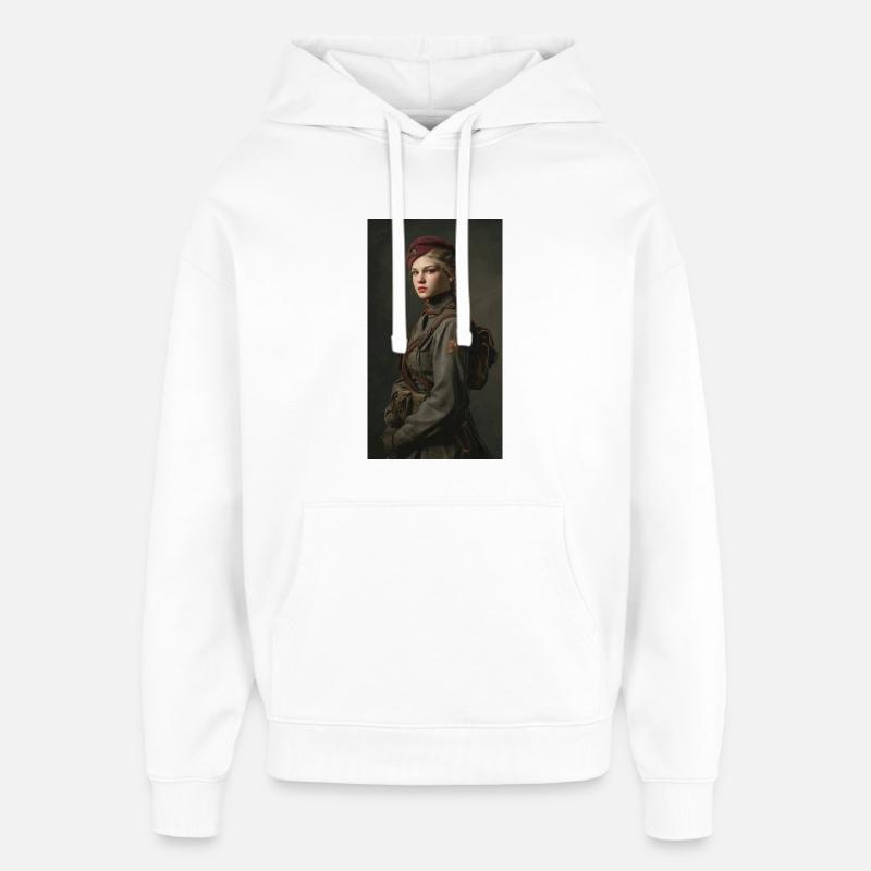 Guerrier historique en manteau - Sweat à capuche unisexe Stanley/Stella Oversized - blanc