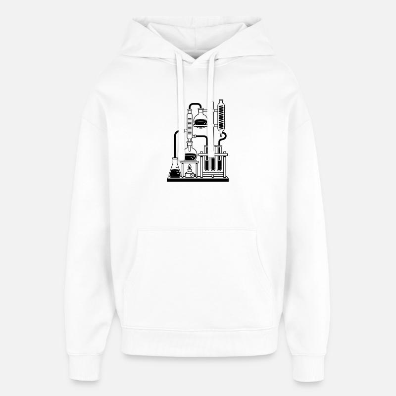 Laboratory - Oversized Unisex Hoodie by Stanley/Stella - white
