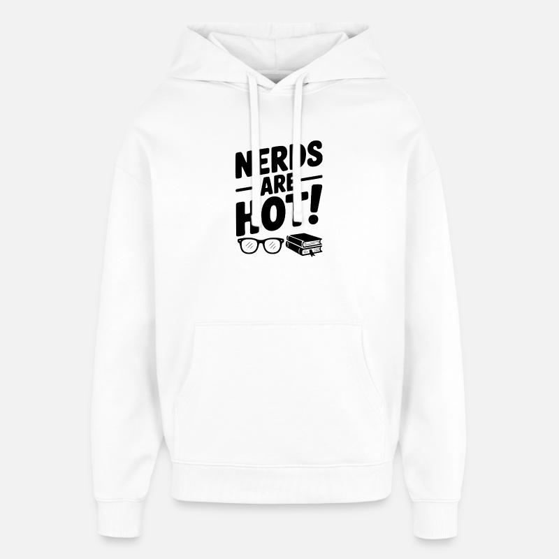Nerds sind heiß! - Oversized Unisex Hoodie von Stanley/Stella - Weiß