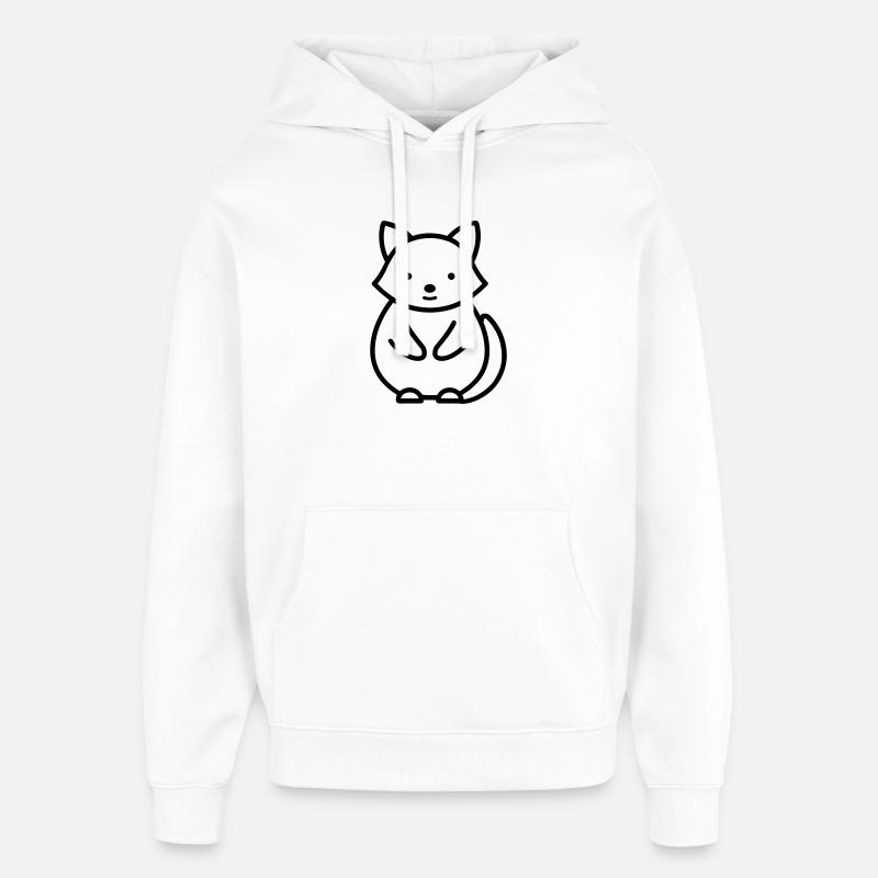 raton laveur - Sweat à capuche unisexe Stanley/Stella Oversized - blanc