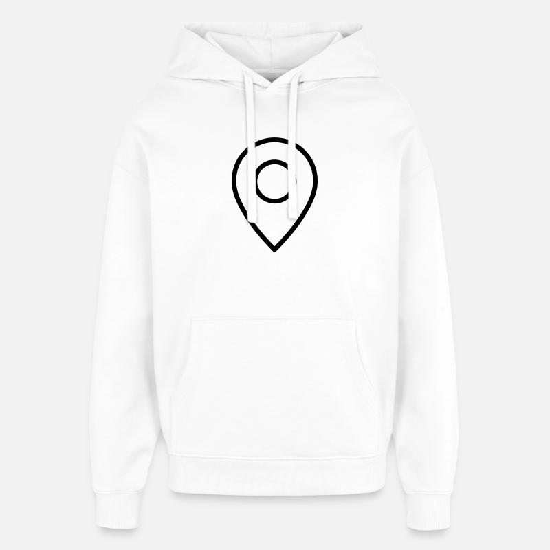 localisation - Sweat à capuche unisexe Stanley/Stella Oversized - blanc