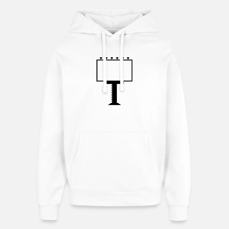 Panneau publicitaire - Sweat à capuche unisexe Stanley/Stella Oversized - blanc