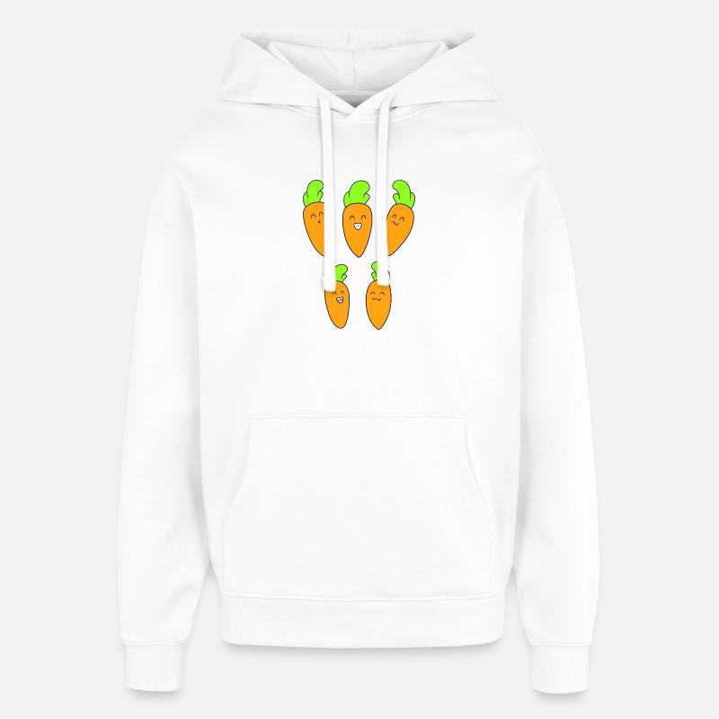 Süßes Karottengesicht - Oversized Unisex Hoodie von Stanley/Stella - Weiß