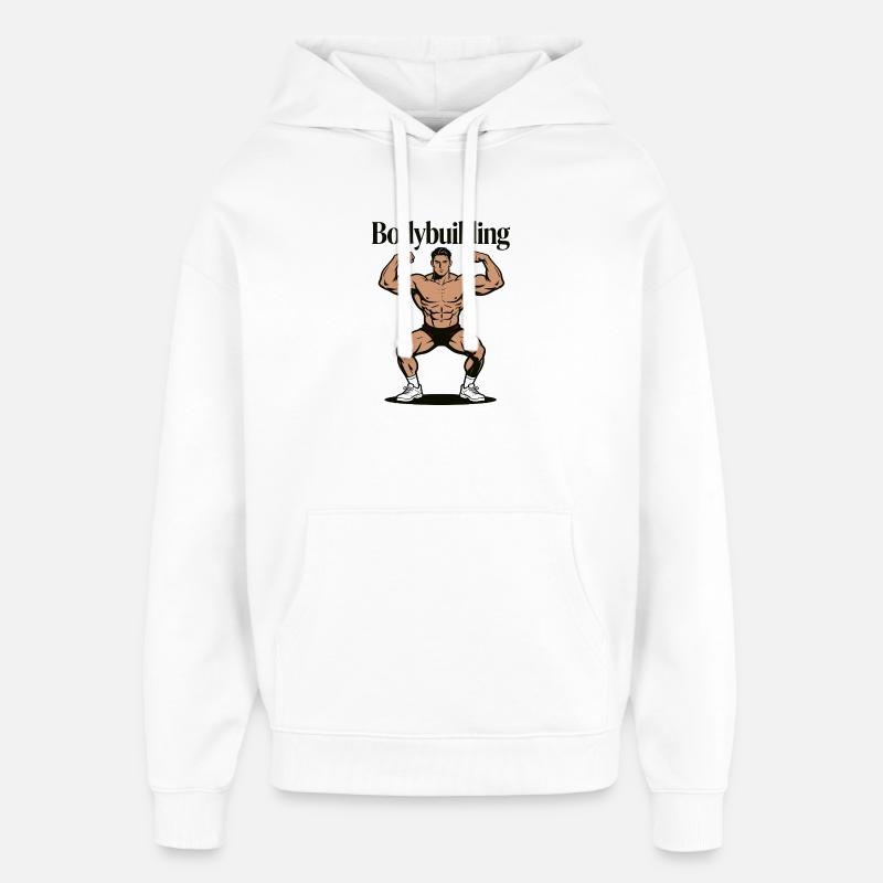 Bodybuilder de culturisme - Sweat à capuche unisexe Stanley/Stella Oversized - blanc