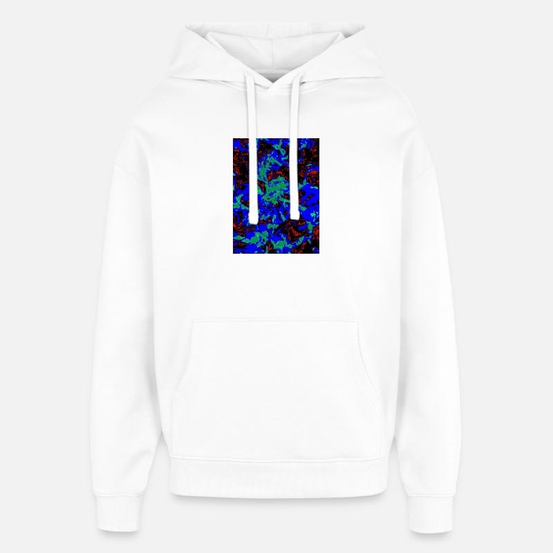 Nébuleuse de la Fleur de Néon - Sweat à capuche unisexe Stanley/Stella Oversized - blanc