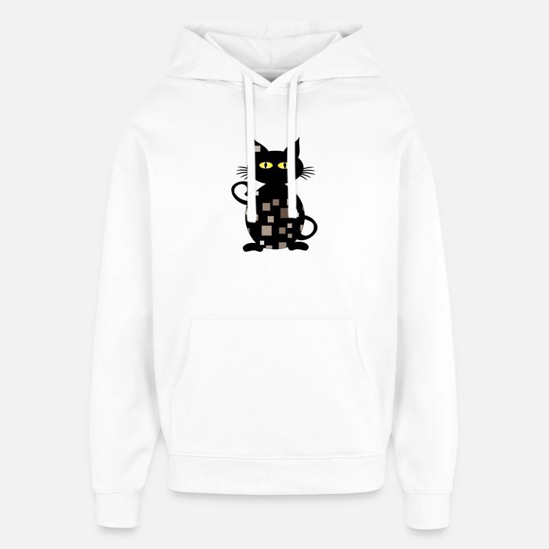 chat - Sweat à capuche unisexe Stanley/Stella Oversized - blanc