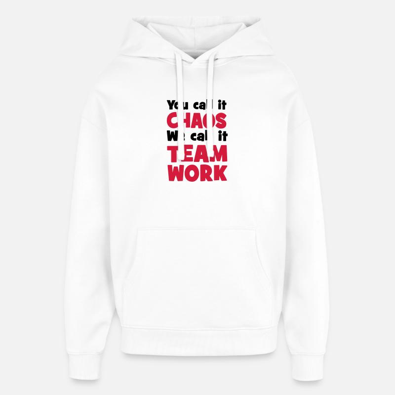 Travail d’équipe - Sweat à capuche unisexe Stanley/Stella Oversized - blanc