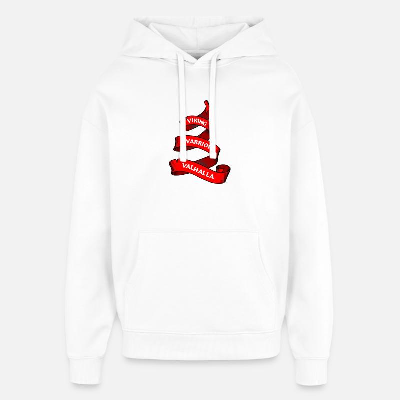 Wikinger Wimpel oder Banner rot - Oversized Unisex Hoodie von Stanley/Stella - Weiß