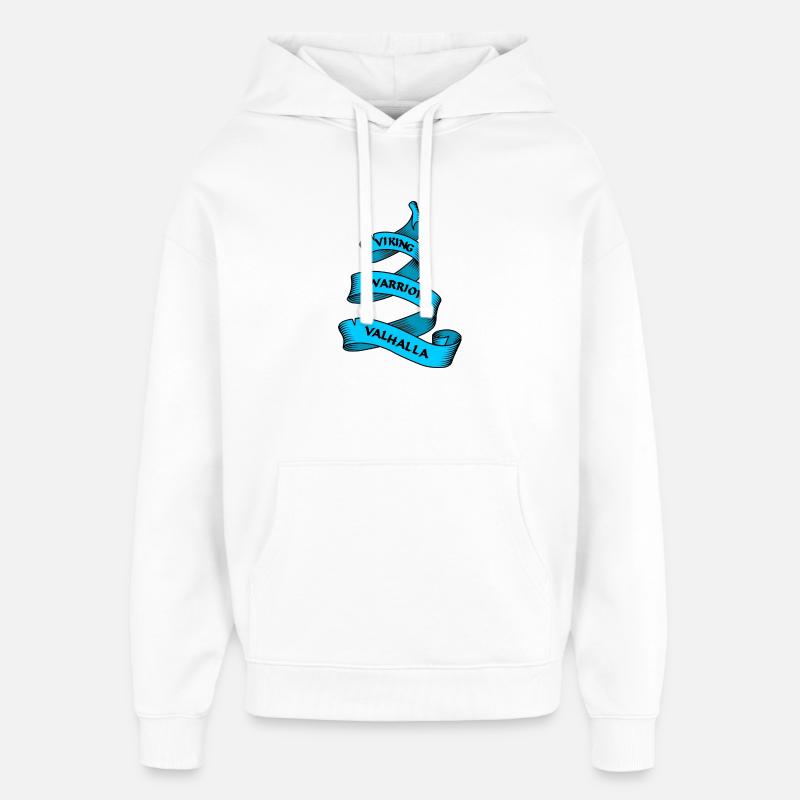 Wikinger Wimpel oder Banner blau - Oversized Unisex Hoodie von Stanley/Stella - Weiß