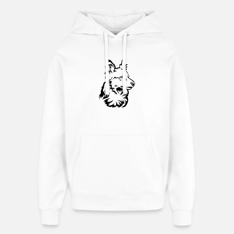 Harzer Fuchs Kopf - Sweat à capuche unisexe Stanley/Stella Oversized - blanc