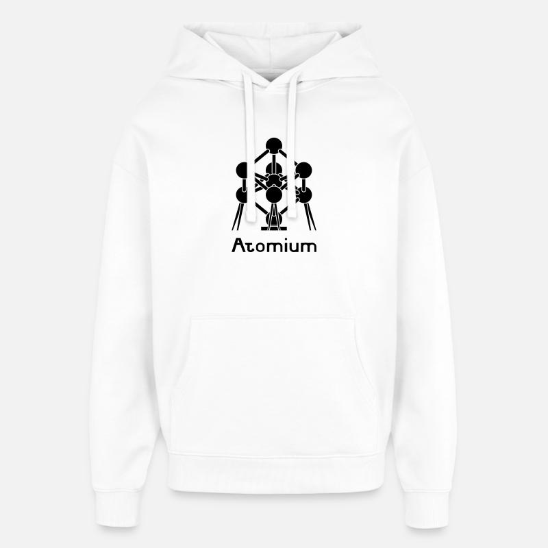 Atomium - Sweat à capuche unisexe Stanley/Stella Oversized - blanc