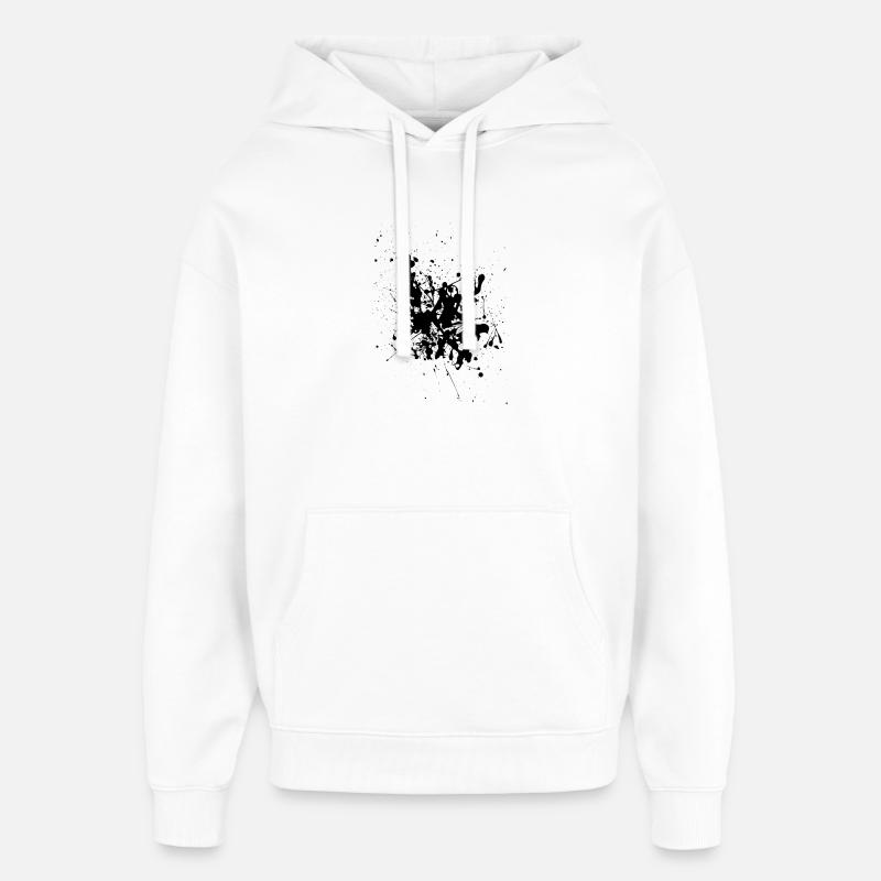 Noir.Splash - Sweat à capuche unisexe Stanley/Stella Oversized - blanc