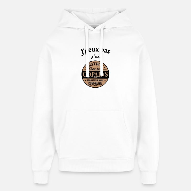 J'peux pas j'ai bistrot - Sweat à capuche unisexe Stanley/Stella Oversized - blanc