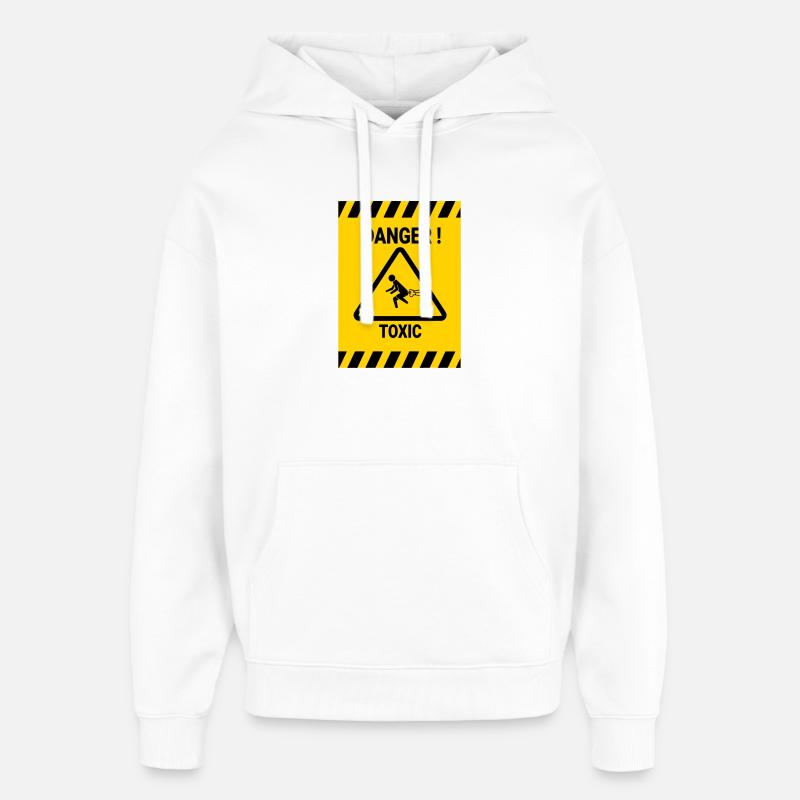 Danger toxic - Sweat à capuche unisexe Stanley/Stella Oversized - blanc