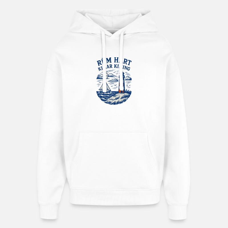 Rüm Hart - Dégagement Kiming - Sweat à capuche unisexe Stanley/Stella Oversized - blanc