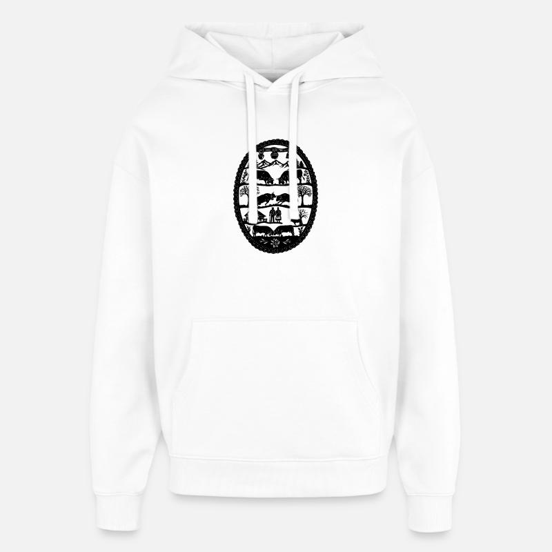 Eringer noir - Sweat à capuche unisexe Stanley/Stella Oversized - blanc