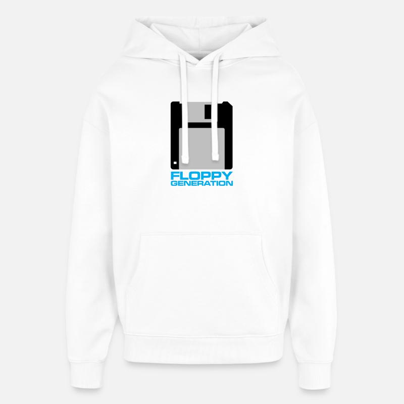 Diskette Generation 3.5 - Oversized Unisex Hoodie von Stanley/Stella - Weiß
