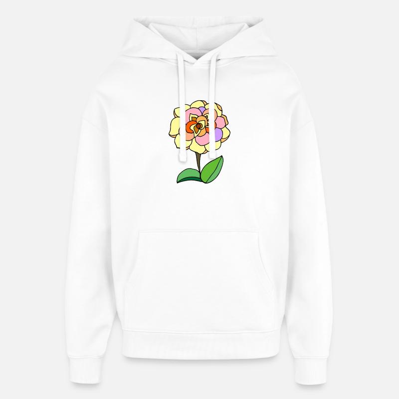 Fleur - Sweat à capuche unisexe Stanley/Stella Oversized - blanc