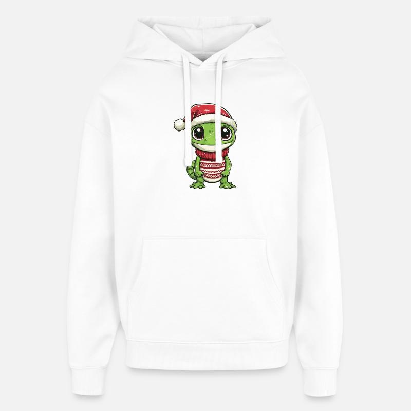 Noël de Noël Lizard - Sweat à capuche unisexe Stanley/Stella Oversized - blanc