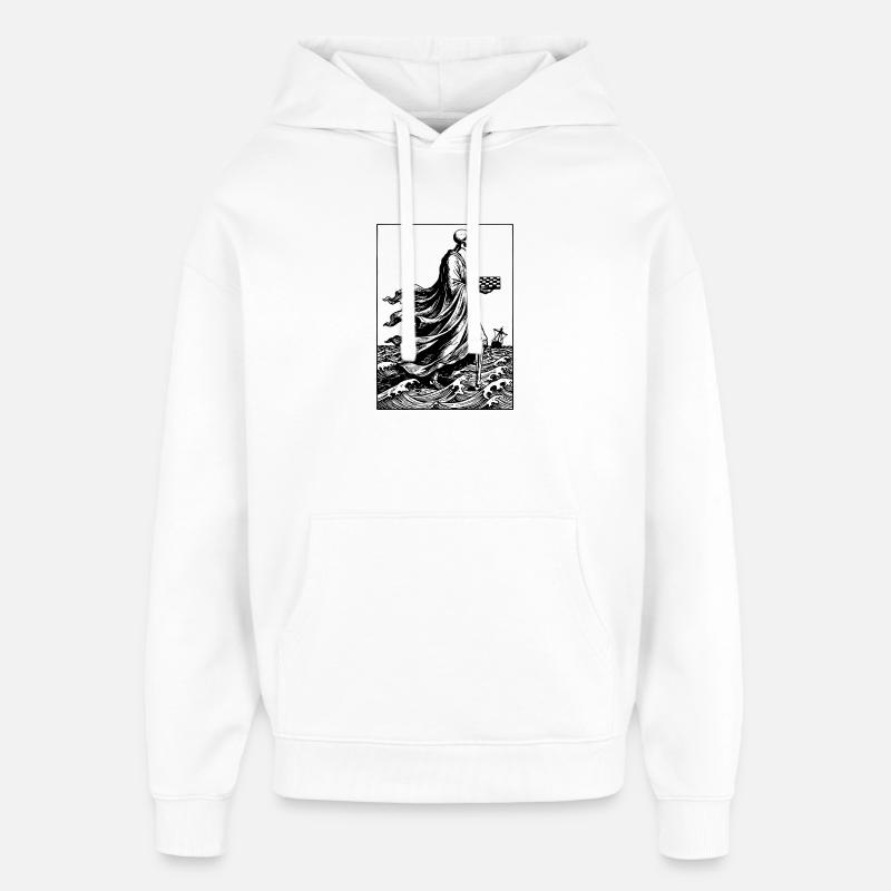 Skeleton joue aux échecs - Sweat à capuche unisexe Stanley/Stella Oversized - blanc