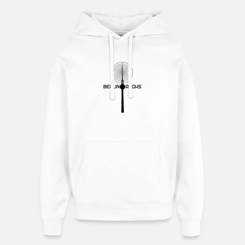 Berlin Rocks - Sweat à capuche unisexe Stanley/Stella Oversized - blanc