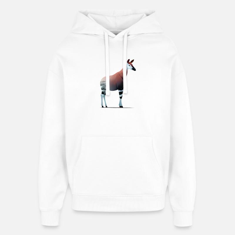 Okapi - Hættetrøje unisex Stanley/Stella Oversized - hvid