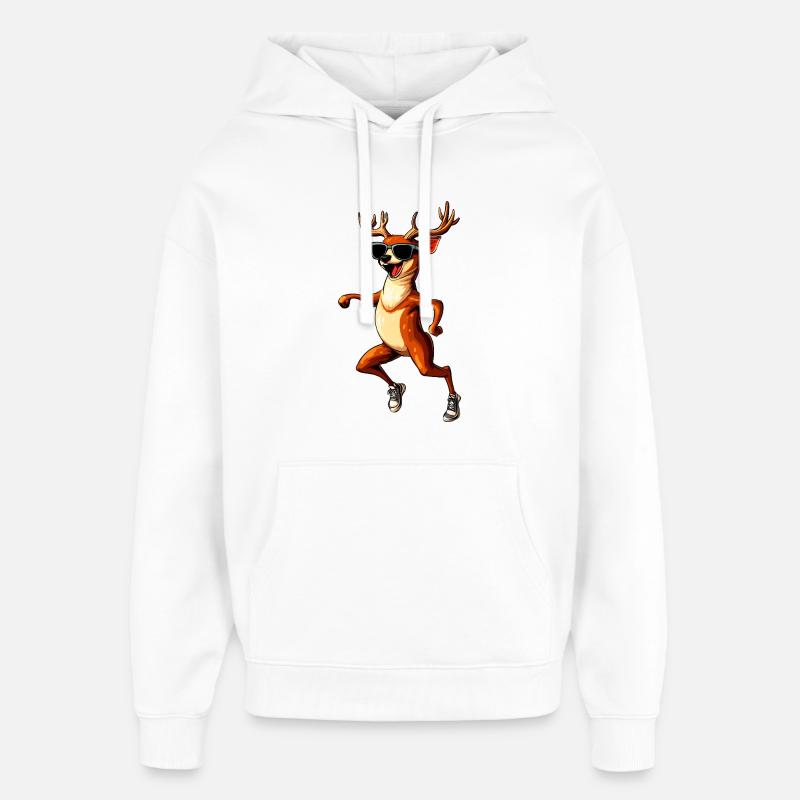 Cerf Rieur - Sweat à capuche unisexe Stanley/Stella Oversized - blanc