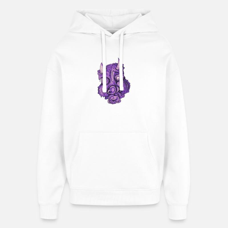 diable violet - Sweat à capuche unisexe Stanley/Stella Oversized - blanc