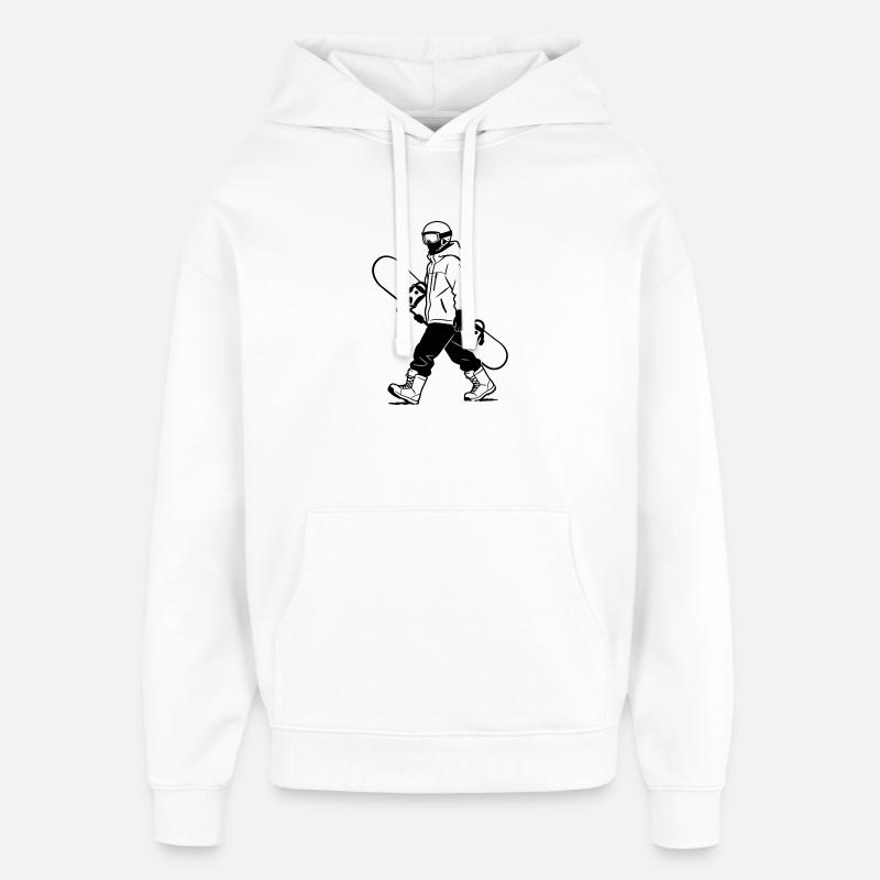 Snowboardeur - Sweat à capuche unisexe Stanley/Stella Oversized - blanc
