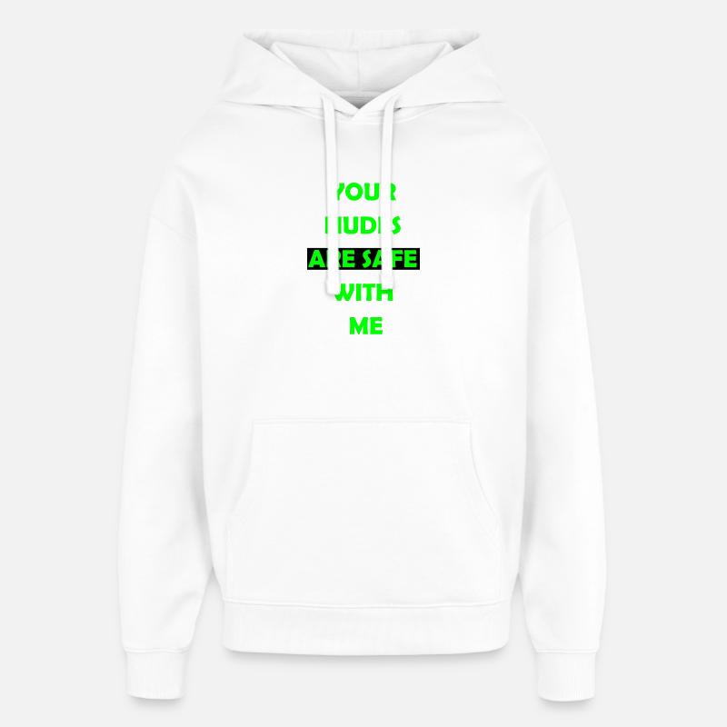 Funny Bold Statement Tee - Sweat à capuche unisexe Stanley/Stella Oversized - blanc