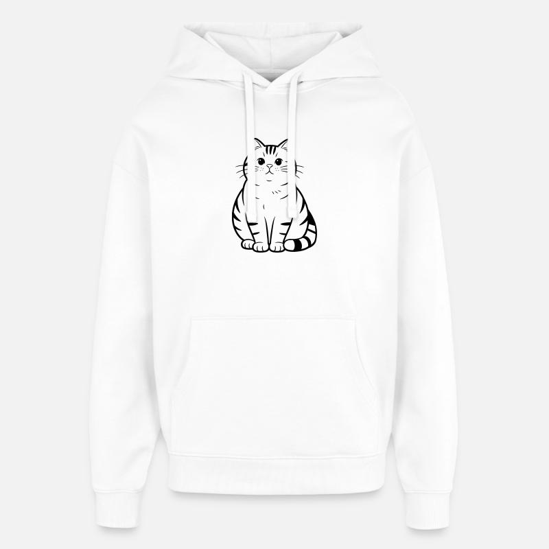 dicke süße Katze - Oversized Unisex Hoodie von Stanley/Stella - Weiß