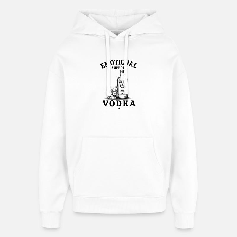 Vodka de soutien émotionnel - Sweat à capuche unisexe Stanley/Stella Oversized - blanc