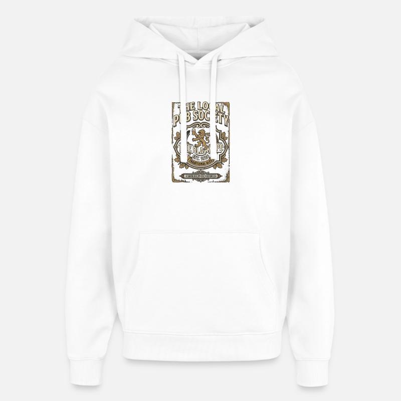 Ami du pub local - Sweat à capuche unisexe Stanley/Stella Oversized - blanc