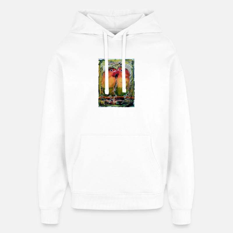 Inséparables - Sweat à capuche unisexe Stanley/Stella Oversized - blanc