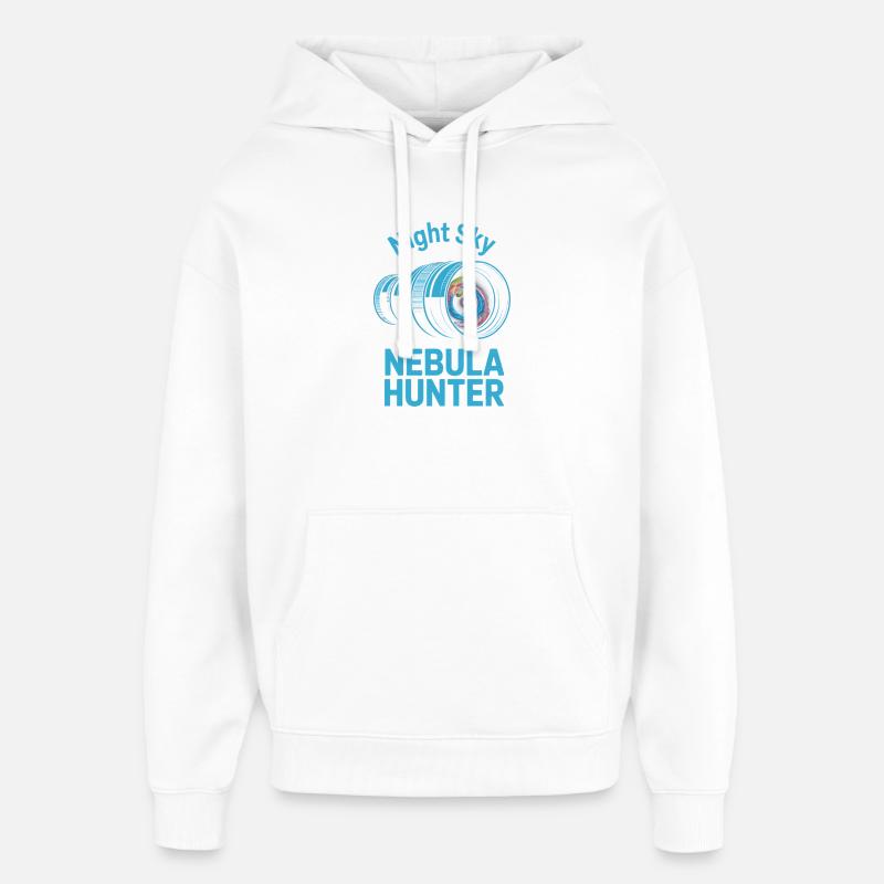 Nachthimmel-Nebeljäger - Oversized Unisex Hoodie von Stanley/Stella - Weiß