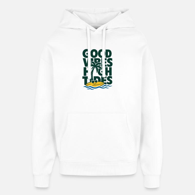 Été des marées hautes - Sweat à capuche unisexe Stanley/Stella Oversized - blanc