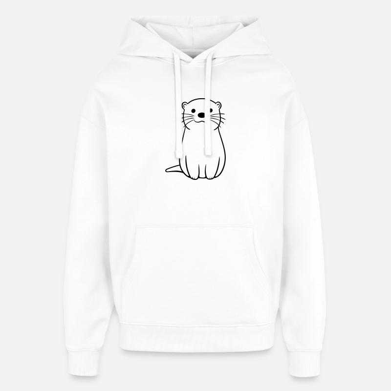Otter - Oversized Unisex Hoodie von Stanley/Stella - Weiß