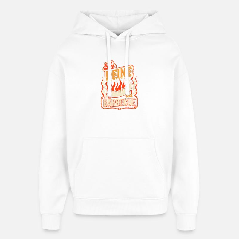 La Reine du Barbecue - Sweat à capuche unisexe Stanley/Stella Oversized - blanc