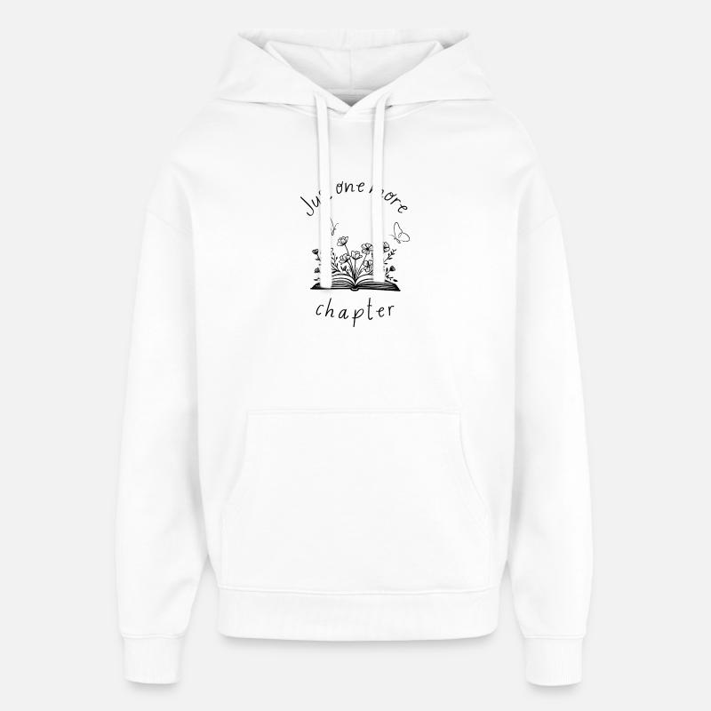 Just one more Chapter - Oversized Unisex Hoodie by Stanley/Stella - white